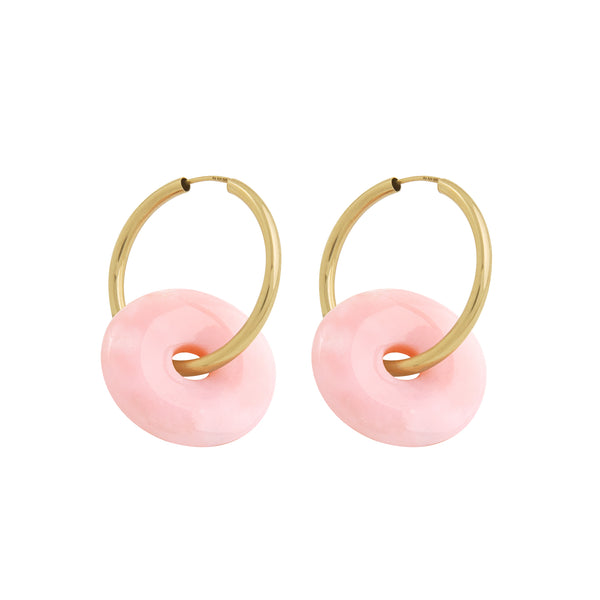 OH SO SPECIAL PINK OPAL CHUNKY HOOP Too Dreamy Jewelry