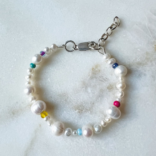 SALE Mini Confetti Bracelet Silver