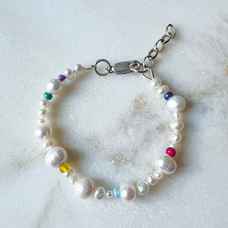 SALE Mini Confetti Bracelet Silver