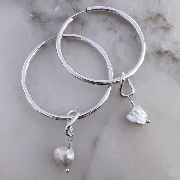 SUMMER ATELIER SALE The Yes Yes Yes Hoops Silver