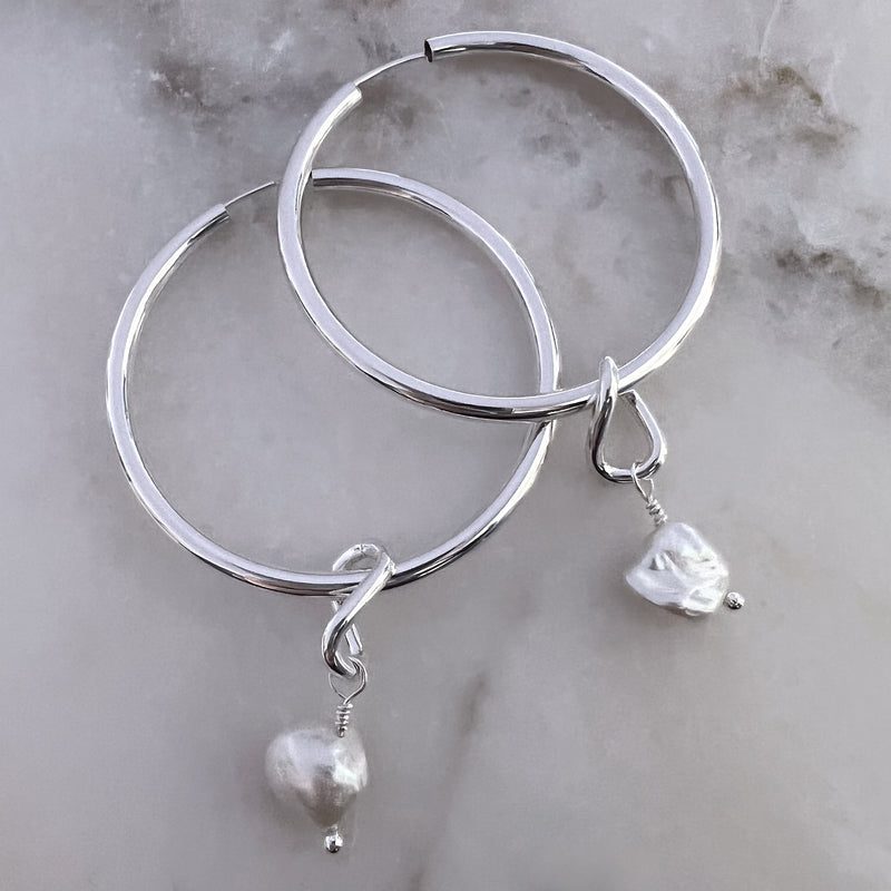 SUMMER ATELIER SALE The Yes Yes Yes Hoops Silver