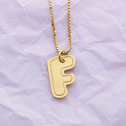 SUMMER ATELIER SALE Bubble Letterzzz F Necklace