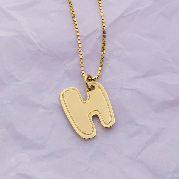 SUMMER ATELIER SALE Bubble Letterzzz H Necklace