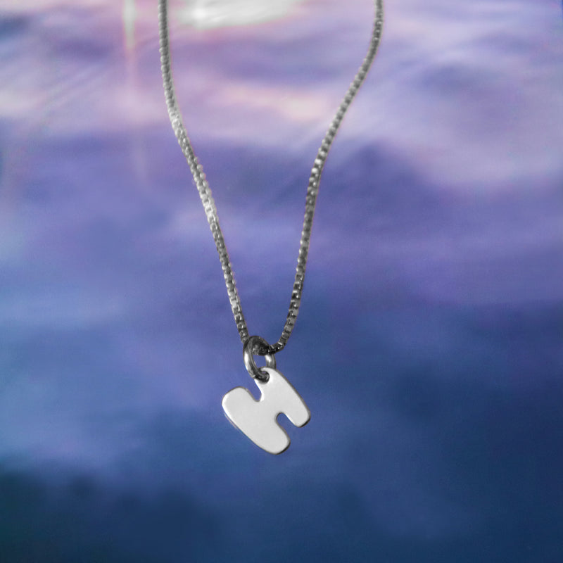 SILVER Mini Bubble Letterzzz Necklace