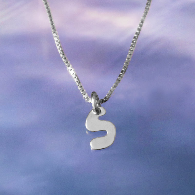 SILVER Mini Bubble Letterzzz Necklace