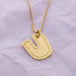 SUMMER ATELIER SALE Bubble Letterzzz U Necklace