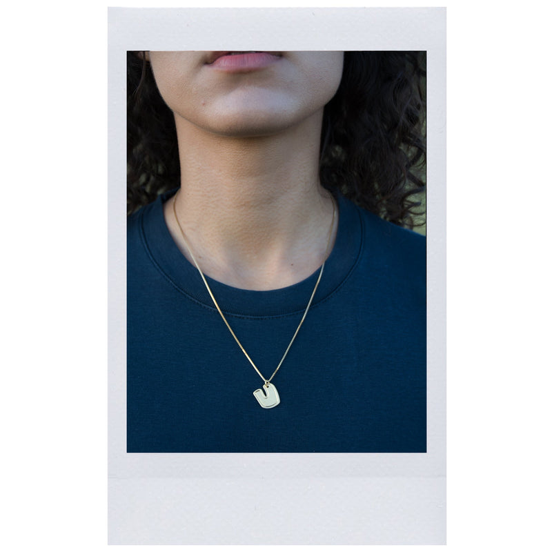 SUMMER ATELIER SALE Bubble Letterzzz U Necklace