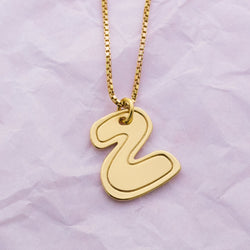 SUMMER ATELIER SALE Bubble Letterzzz Z Necklace