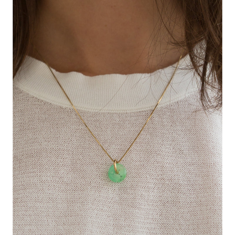MAY CHRYSOPRASE NECKLACE SILVER