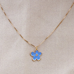 SUMMER ATELIER SALE Pale Blue Forget-Me-Not Necklace