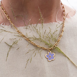 LILAC FORGET-ME-NOT COLLIER
