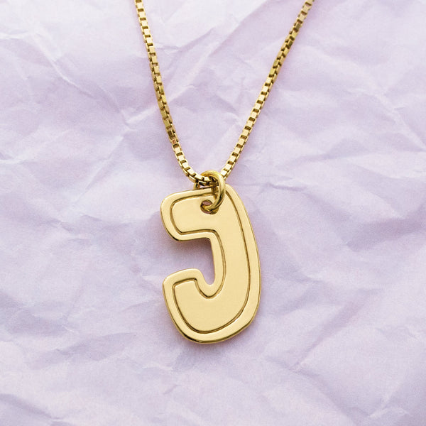 SUMMER ATELIER SALE Bubble Letterzzz J Necklace