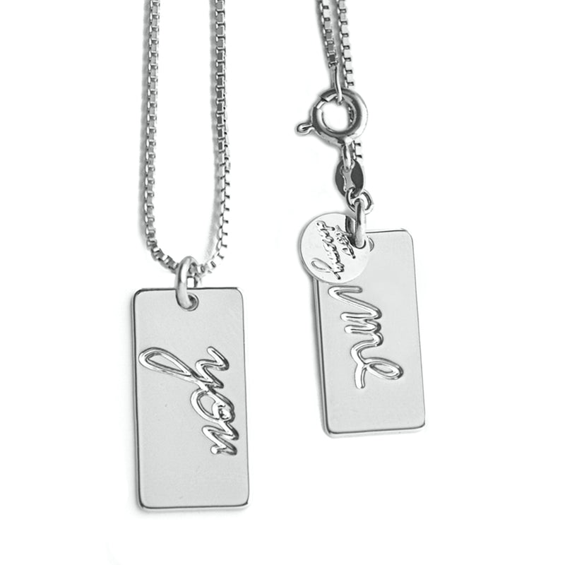 YOU ME NECKLACE SILVER