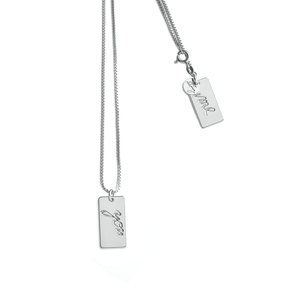 YOU ME NECKLACE SILVER