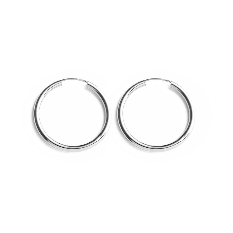 SUMMER ATELIER SALE Chunky Hoops Silver